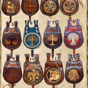 Hetény szironyozott szélű bőrtarsoly - táska & tok - övtáska - Meska.hu