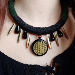 Obszidián nyaklánc - ékszer - nyaklánc - Meska.hu