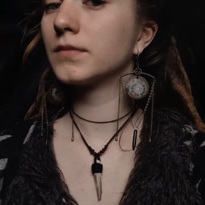 Ősidő fosszilis fülbevaló - ékszer - fülbevaló - lógó fülbevaló - Meska.hu