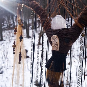 Téli Napforduló sámánbot - kellékek & szerszámok - dekorációs kellékek - egyéb kellékek - Meska.hu