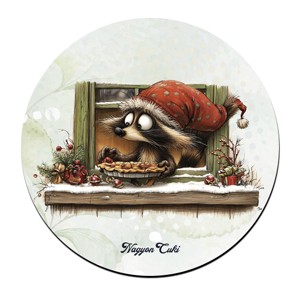 Cuki karácsonyi mosómaci és a süti mintás pohár alátét, , , MESKA