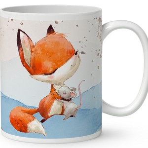 Kérd a Neveddel - Cuki Róka és kisegér mintás bögre - otthon & életmód - konyhafelszerelés, tálalás - tálalás - bögre & csésze - Meska.hu