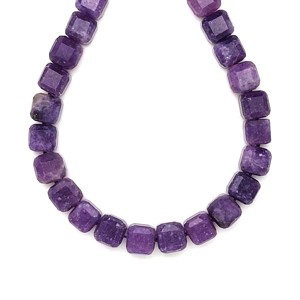 Lepidolit fazettált kocka 8-9mm  ékszerkészítő alapanyag (füzér), Kellékek & szerszámok, Ásvány alapanyag, Ásványfüzér, , MESKA