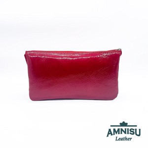 Piros gyűrt lakk egyenes kristály köves női pénztárca G5009 -  - Meska.hu