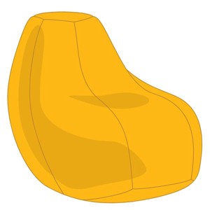 Sárga Tini Babzsákfotel Huzat, , , MESKA