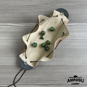 Fekete - bézs bőr 2in1 szütyő és kockatálca M8031-9003 - játék & sport - szerepjáték - Meska.hu