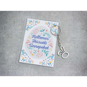 Kellemes Húsvéti egyszerű nyuszi medálos kulcstartó, Táska & Tok, Kulcstartó & Táskadísz, Kulcstartó, , MESKA