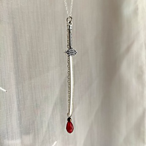Katana kard nyaklánc sterling ezüst (925) láncon, ékszer, medál - ékszer - nyaklánc - medálos nyaklánc - Meska.hu