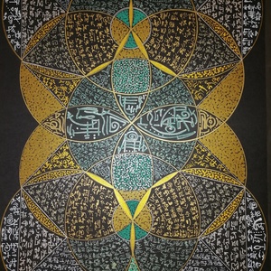 Szakrális geometria galaktika - művészet - festmény - akril - Meska.hu