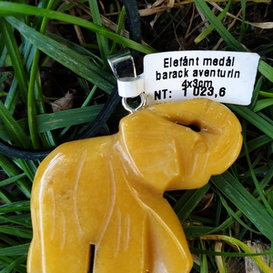 Elefánt Barack aventurin medál - Meska.hu