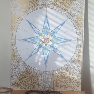 Szakrális geometria, Művészet, Festmény, Akril, Festészet, Fotó, grafika, rajz, illusztráció, MESKA