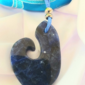 Lápis-lazuli nyaklánc horgony formájú medállal  , Ékszer, Nyaklánc, Medál, Ékszerkészítés, MESKA
