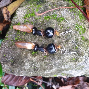  Ébredő hajnal barack aurakvarc fülbevaló - ékszer - fülbevaló - lógó fülbevaló - Meska.hu