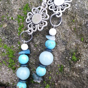 Kékvíz fülbevaló - ékszer - fülbevaló - lógó fülbevaló - Meska.hu