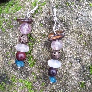 Őszi színek fülbevaló  - ékszer - fülbevaló - lógó fülbevaló - Meska.hu