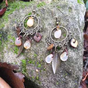 Vonzerő és önbizalom fülbevaló , Ékszer, Fülbevaló, Lógó fülbevaló, Ékszerkészítés, Gyöngyfűzés, gyöngyhímzés, MESKA