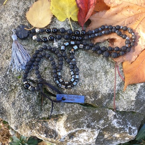 Éj fekete Ónix 108 szemes Mala - Meska.hu