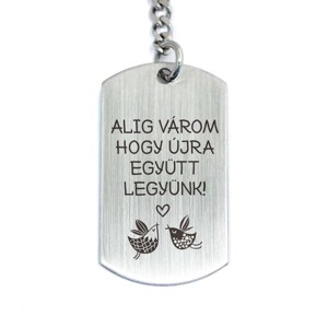 Újra együtt acél medálos kulcstartó - táska & tok - kulcstartó & táskadísz - kulcstartó - Meska.hu