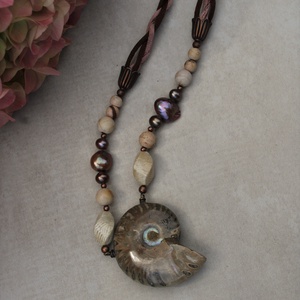 Spirál ammonite - ékszer - nyaklánc - medálos nyaklánc - Meska.hu