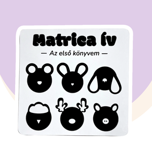 Kontrasztos vízálló matricaívek  6 féle mintával, Játék & Sport, Babalátogató ajándékcsomag, Fotó, grafika, rajz, illusztráció, MESKA