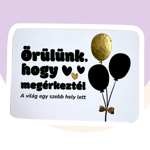 Képeslap  újszülött üdvözlő, Játék & Sport, Babalátogató ajándékcsomag, Fotó, grafika, rajz, illusztráció, MESKA
