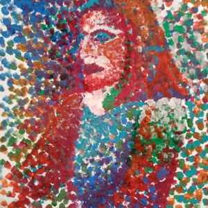 Pointillista lány festmény , Művészet, Festmény, Festmény vegyes technika, Festészet, MESKA