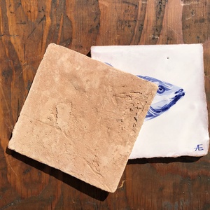 Kézzel festett mázazott portugál csempekép hal, 2 db-os kompozíció - otthon & életmód - dekoráció - fali és függő dekoráció - csempe - Meska.hu