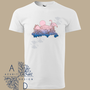 Pink flamingo - ruha & divat - női ruha - póló, felső - Meska.hu
