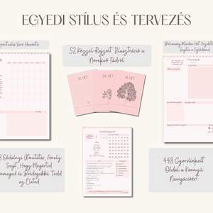 Digitális Tervező, Púderszín, Spirituális Önfejlesztés, Napi, Heti és Havi naptár és tervező, (Goodnotes és Notability) - művészet - grafika & illusztráció - digitális - Meska.hu