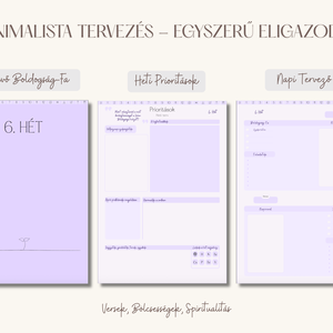 Digitális Tervező, Lila, Spirituális Önfejlesztés, Napi, Heti és Havi naptár és tervező, (Goodnotes és Notability) - művészet - grafika & illusztráció - digitális - Meska.hu