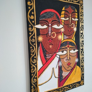 Bengáli nők, 60 x 40 cm - művészet - festmény - akril - Meska.hu