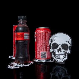 Koponya poháralátét szett, 4 db � Halloween és gótikus asztali dekoráció, 10 x 8 cm - otthon & életmód - dekoráció - halloween - halloweeni dekoráció - Meska.hu