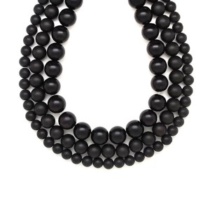 Ónix matt olajos golyó 4-5mm  ékszerkészítő alapanyag (füzér), Kellékek & szerszámok, Ásvány alapanyag, Ásványfüzér, , MESKA