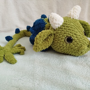 Horgolt sárkány biztonsági szemmel - játék & sport - plüssállat & játékfigura - plüss sárkány - Meska.hu