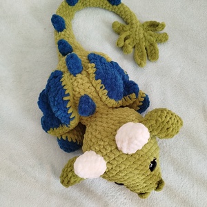 Horgolt sárkány biztonsági szemmel - játék & sport - plüssállat & játékfigura - plüss sárkány - Meska.hu