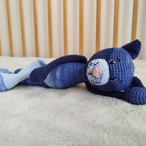 Horgolt cica hímzett szemmel, Játék & Sport, Plüssállat & Játékfigura, Cica, Horgolás, Hímzés, MESKA