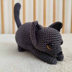 Horgolt  cica biztonsági szemmel - játék & sport - plüssállat & játékfigura - cica - Meska.hu