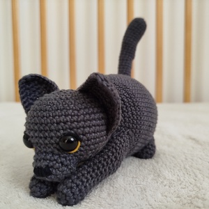 Horgolt  cica biztonsági szemmel - játék & sport - plüssállat & játékfigura - cica - Meska.hu