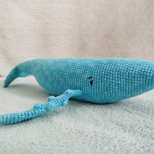 Horgolt bálna hímzett szemmel, Játék & Sport, Plüssállat & Játékfigura, Más figura, Horgolás, Hímzés, MESKA