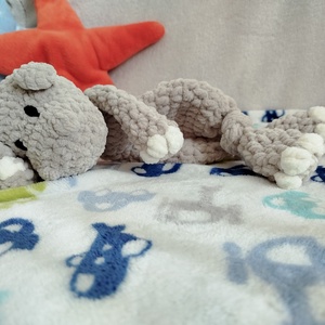 Horgolt víziló szundipajti  - játék & sport - plüssállat & játékfigura - más figura - Meska.hu