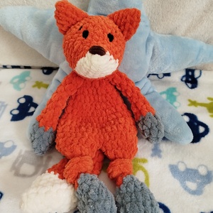 Horgolt róka szundipajti  - játék & sport - plüssállat & játékfigura - róka - Meska.hu