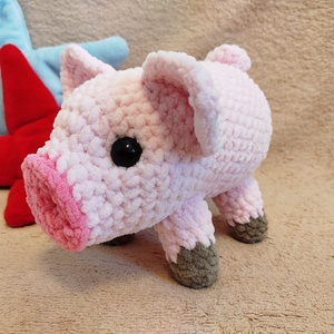 Horgolt malacka plüss - rózsaszín - játék & sport - plüssállat & játékfigura - más figura - Meska.hu