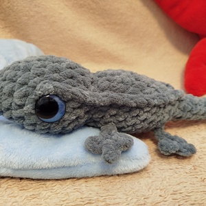 Horgolt szürke gekkó, Játék & Sport, Plüssállat & Játékfigura, Más figura, , MESKA