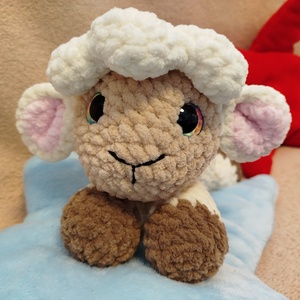 Horgolt bárányka - játék & sport - plüssállat & játékfigura - plüss bárány - Meska.hu