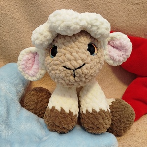 Horgolt bárányka - játék & sport - plüssállat & játékfigura - plüss bárány - Meska.hu