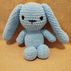 Horgolt világoskék nyuszi, Játék & Sport, Plüssállat & Játékfigura, Nyuszi, , MESKA