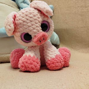 Horgolt malacka - játék & sport - plüssállat & játékfigura - malac - Meska.hu