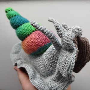 Horgolt óriás csiga - játék & sport - plüssállat & játékfigura - csiga - Meska.hu