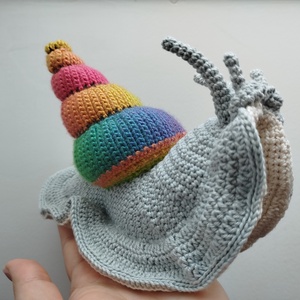 Horgolt óriás csiga - játék & sport - plüssállat & játékfigura - csiga - Meska.hu