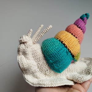 Horgolt óriás csiga - Meska.hu